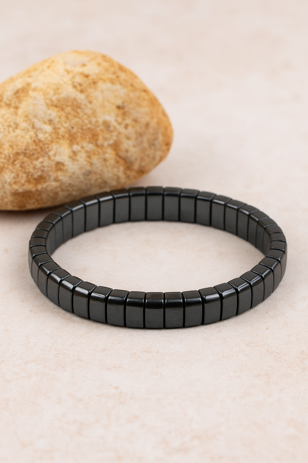 ZANMATO HEMATITE NATURAL STONE MEN’S BRACELET