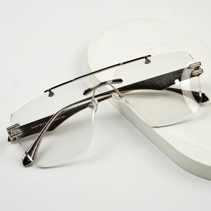 RIMLESS TRANSITION BLACK SUNGLASSES