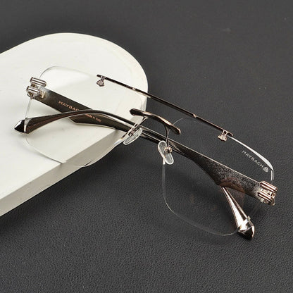 RIMLESS TRANSITION BLACK SUNGLASSES