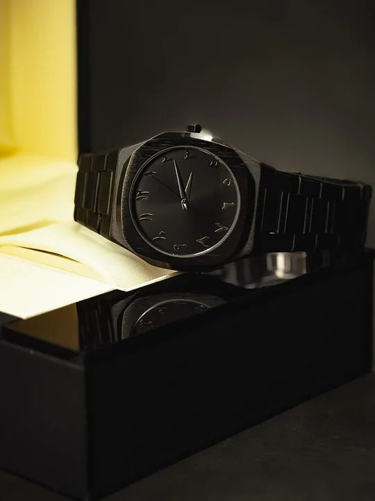 ARABIC BLACK AURA™ – PREMIUM STEEL WATCH 150G