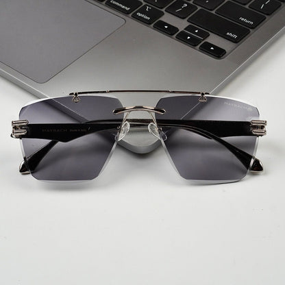RIMLESS TRANSITION BLACK SUNGLASSES